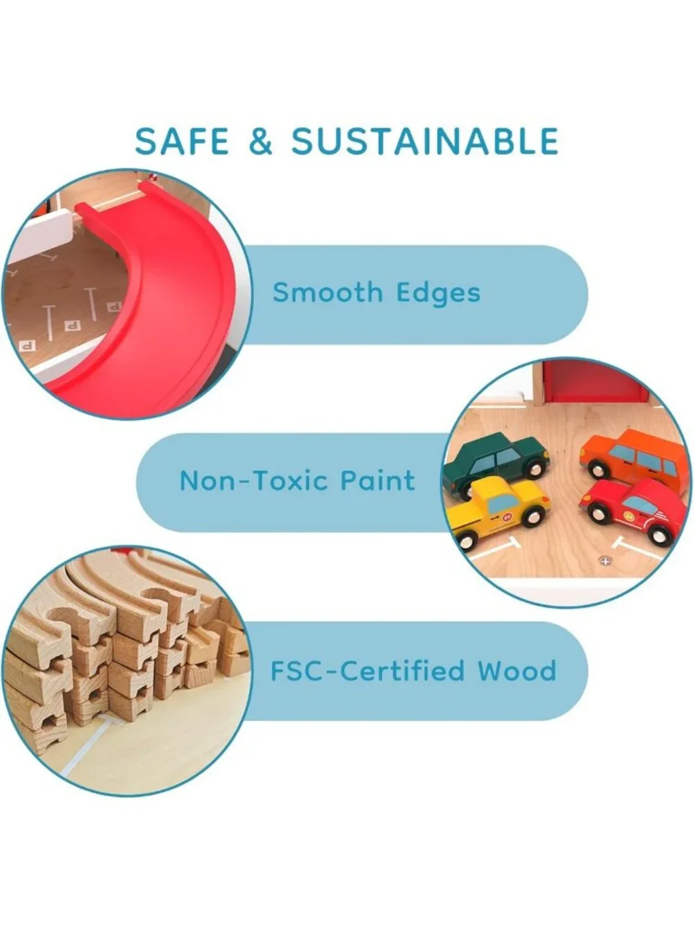 Wooden Parking Garage Toy Set for Toddlers | Fun & Educational Play for Ages 3-5